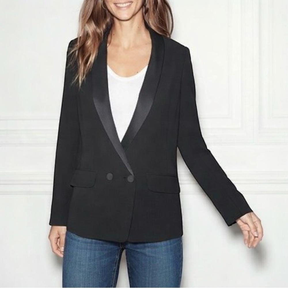 BODEN Lennox Double Breasted Tuxedo Blazer T0242